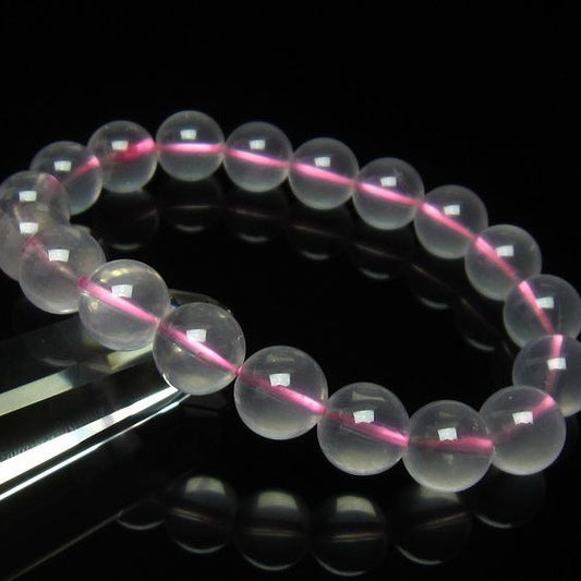 ミルキークォーツ ピンク ブレスレット 11mm メール便可 [M便 1/10] 111-4962