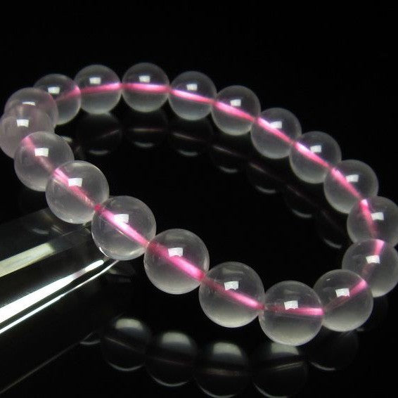 ミルキークォーツ ピンク ブレスレット 11mm メール便可 [M便 1/10] 111-4978