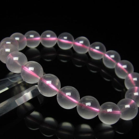 ミルキークォーツ ピンク ブレスレット 11mm メール便可 [M便 1/10] 111-4984