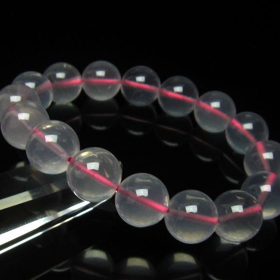 ミルキークォーツ ピンク ブレスレット 12mm メール便可 [M便 1/10] 111-4986