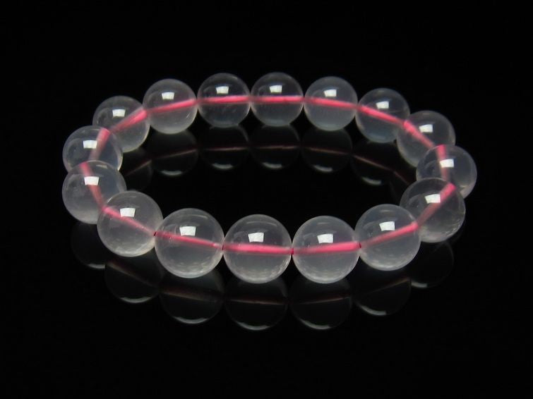ミルキークォーツ ピンク ブレスレット 12mm メール便可 [M便 1/10] 111-4986