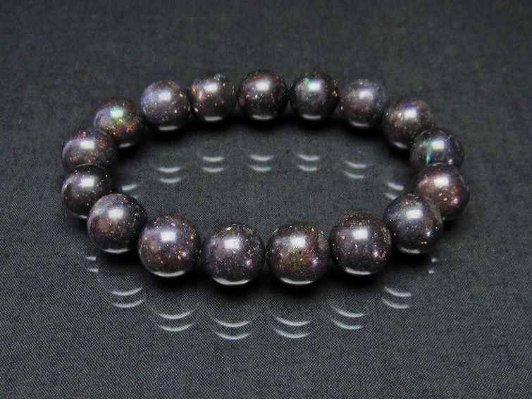 ブラックオパール ブラックマトリックスオパール  ブレスレット 13mm 111-9852