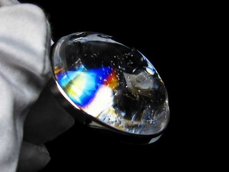 アイリスクォーツ 水晶 ペンダント 虹入り メール便可 [M便 1/20] 112-6528