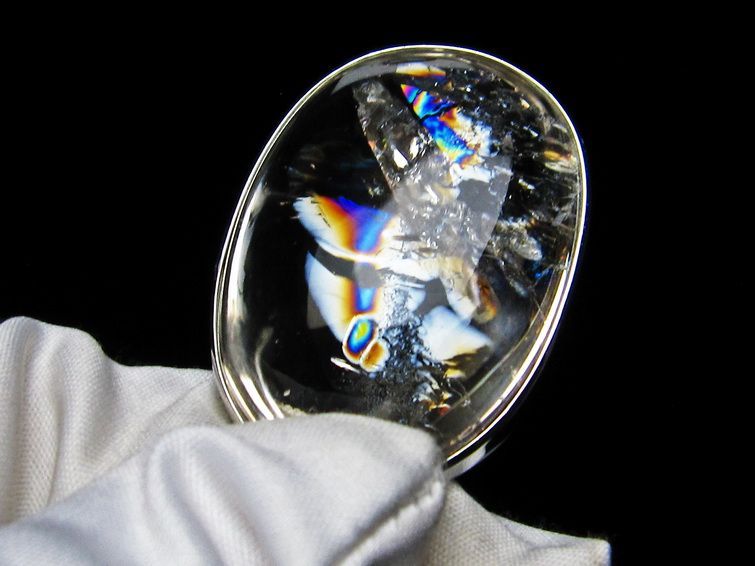 アイリスクォーツ 水晶 ペンダント 虹入り  112-6545