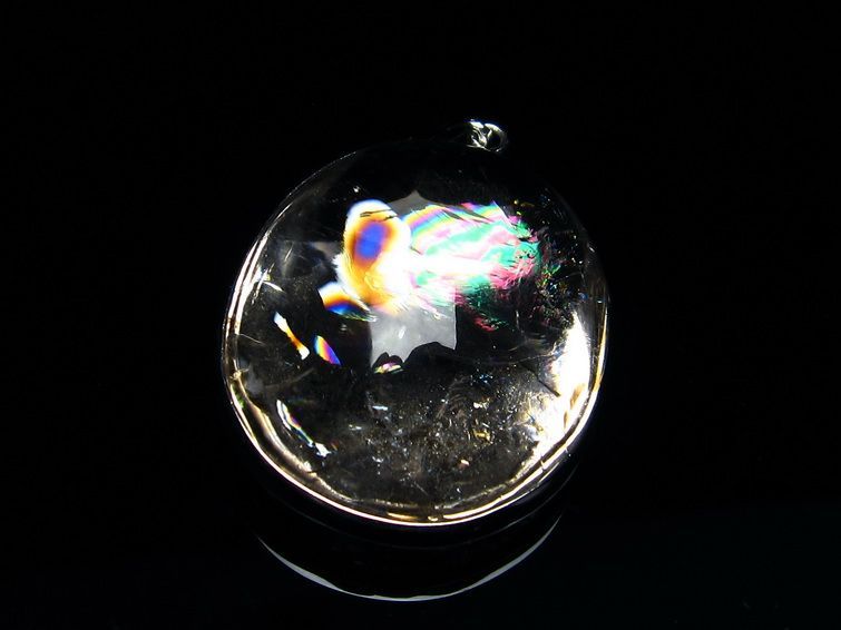 アイリスクォーツ 水晶 ペンダント 虹入り  112-6559