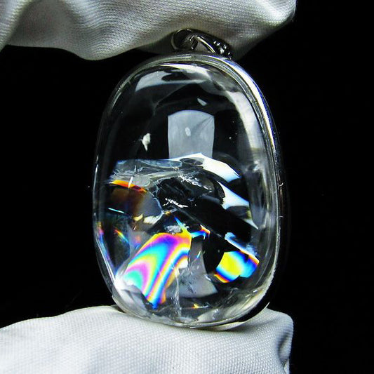 アイリスクォーツ 水晶 ペンダント 虹入り 一点物 [送料無料] 112-8240