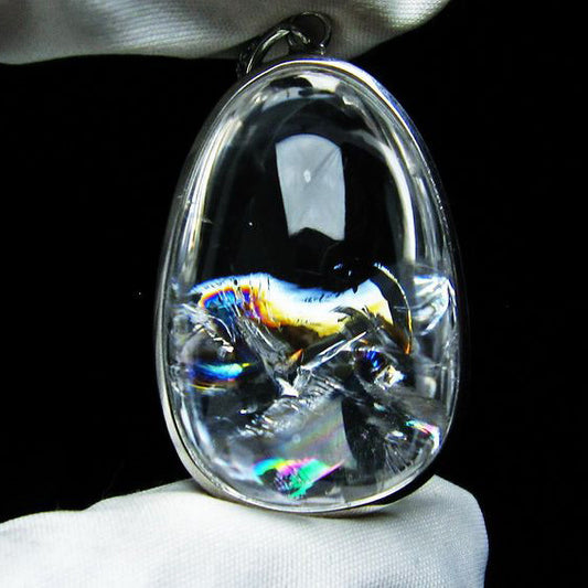 アイリスクォーツ 水晶 ペンダント 虹入り 一点物 [送料無料] 112-8244