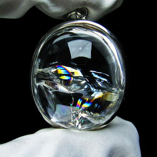 アイリスクォーツ 水晶 ペンダント 虹入り 一点物 [送料無料] 112-8247