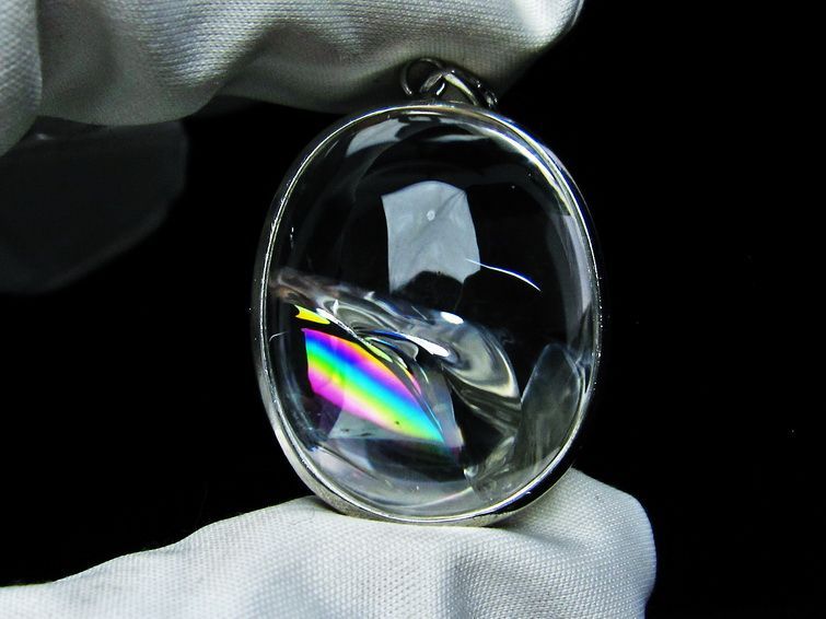 アイリスクォーツ 水晶 ペンダント 虹入り 一点物  112-8249