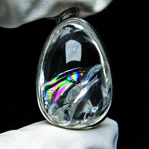 アイリスクォーツ 水晶 ペンダント 虹入り 一点物 [送料無料] 112-8250