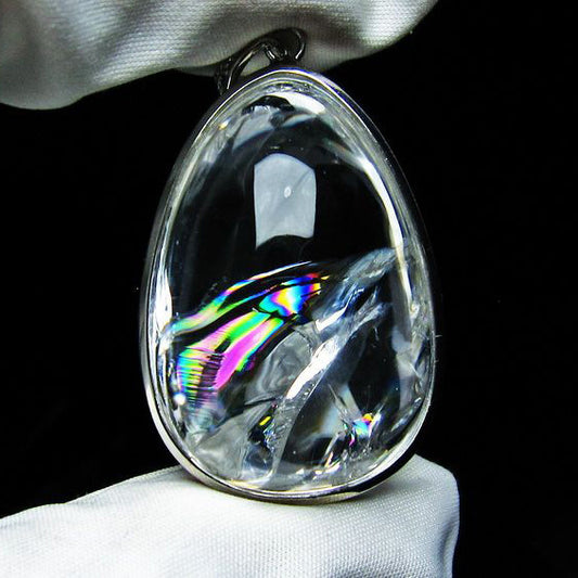 アイリスクォーツ 水晶 ペンダント 虹入り 一点物 [送料無料] 112-8250