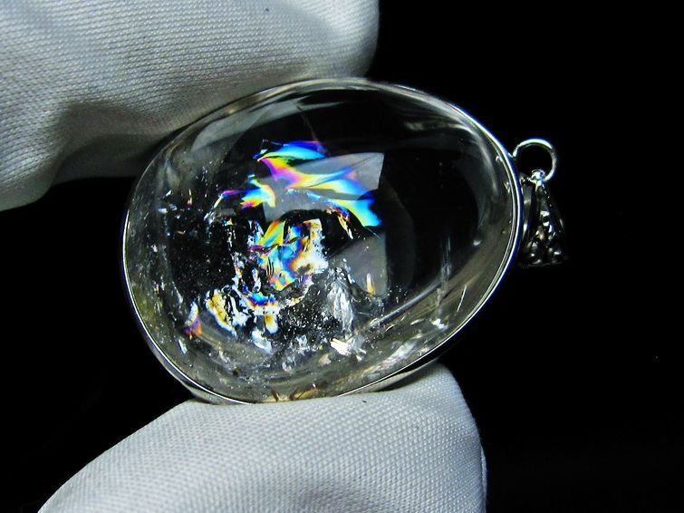 アイリスクォーツ 水晶 ペンダント 虹入り 一点物 メール便可 [M便 1/20] 112-8291
