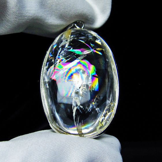 アイリスクォーツ 水晶 ペンダント 虹入り 一点物 [送料無料] 112-8298