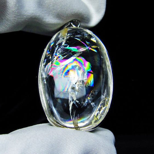 アイリスクォーツ 水晶 ペンダント 虹入り 一点物 [送料無料] 112-8298