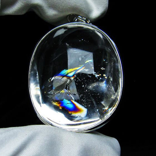 水晶 ペンダント 虹入り 一点物 [送料無料] 112-8304