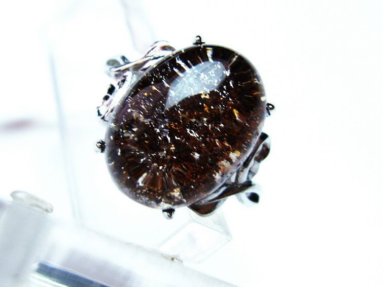 ガーデンクォーツ 水晶 指輪 リング 17号 サイズ調整可能 フリーサイズ メール便可 [M便 1/20] 115-3057