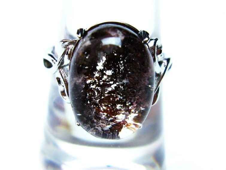 ガーデンクォーツ 水晶 指輪 リング 15号 サイズ調整可能 フリーサイズ メール便可 [M便 1/20] 115-3088