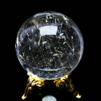 水晶 丸玉 ルチルクォーツ 26mm 水晶玉 スフィア 置物 一点物 141-5007