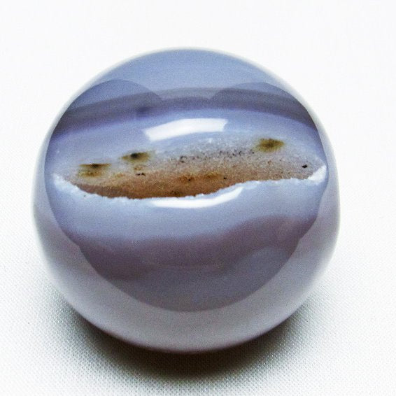 アゲート 笑口丸玉 ジオード スフィア 丸玉 一点物 141-5077