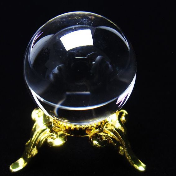 水晶 丸玉 ブラジル産 20mm 一点物 141-6354