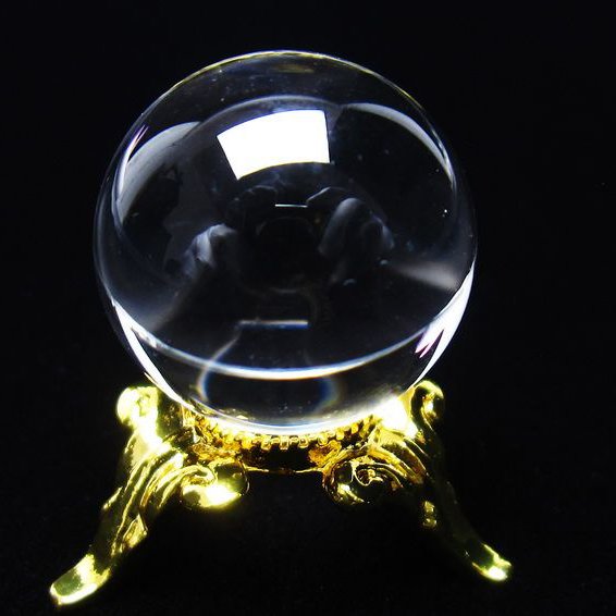 水晶 丸玉 ブラジル産 20mm 一点物 141-6357