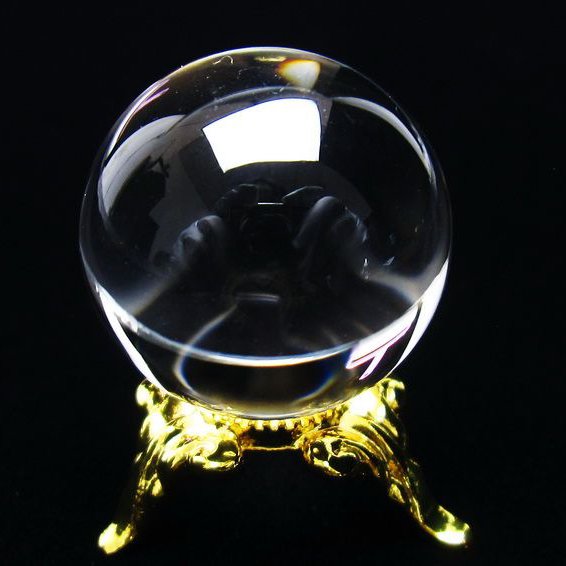 水晶 丸玉 ブラジル産 24mm 一点物 [送料無料] 141-6412