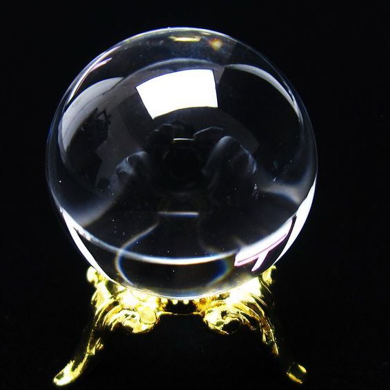 水晶 丸玉 ブラジル産 24mm 一点物 [送料無料] 141-6415
