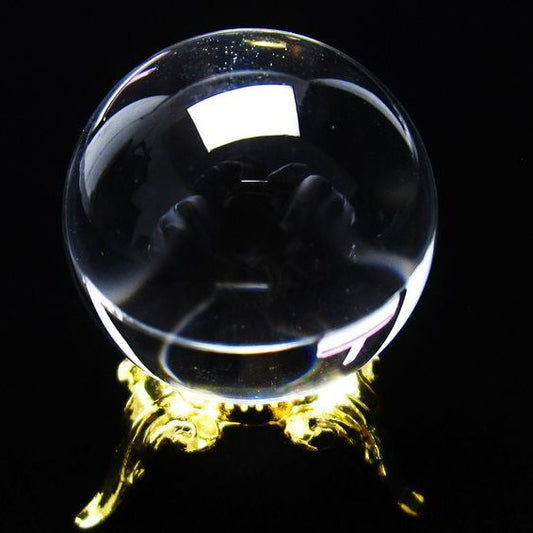 水晶 丸玉 ブラジル産 24mm 一点物 [送料無料] 141-6417