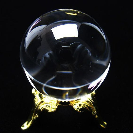 水晶 丸玉 ブラジル産 24mm 一点物 [送料無料] 141-6418