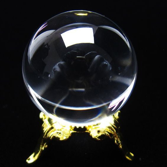 水晶 丸玉 ブラジル産 24mm 一点物 [送料無料] 141-6425