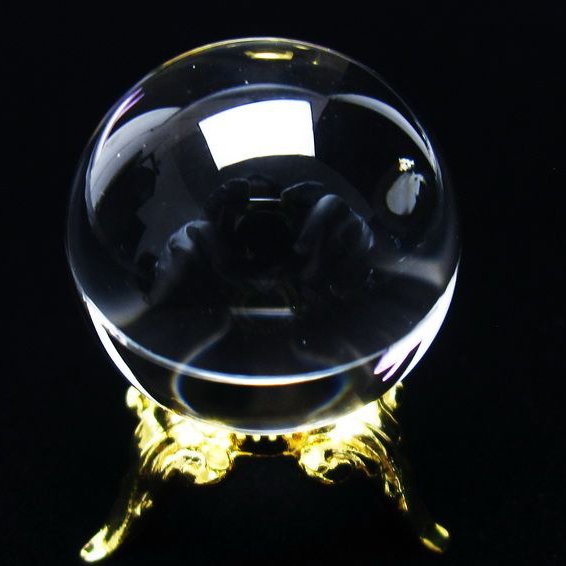 水晶 丸玉 ブラジル産 24mm 一点物 [送料無料] 141-6432