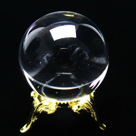水晶 丸玉 ブラジル産 24mm 一点物 [送料無料] 141-6433