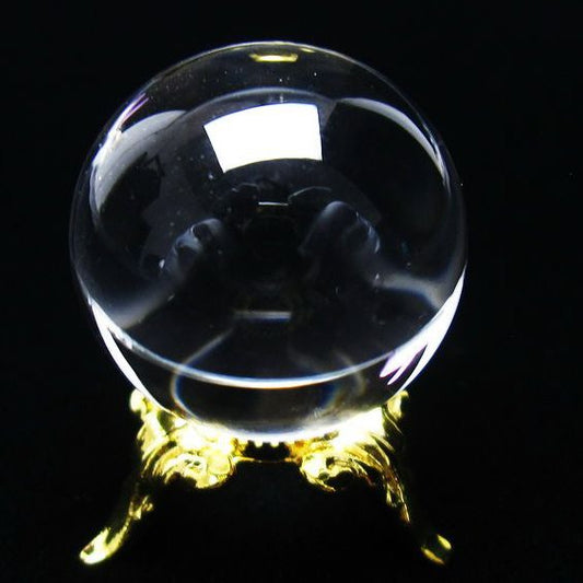 水晶 丸玉 ブラジル産 24mm 一点物 [送料無料] 141-6434