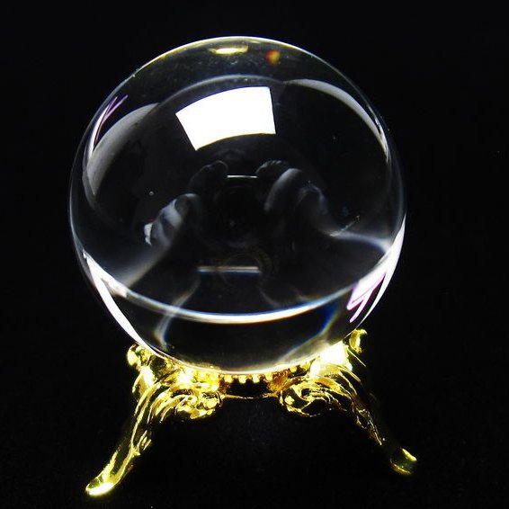 水晶 丸玉 ブラジル産 24mm 一点物 [送料無料] 141-6436