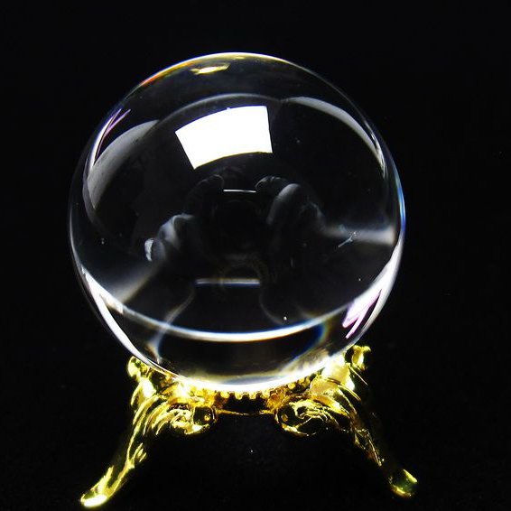 水晶 丸玉 ブラジル産 24mm 一点物 [送料無料] 141-6437