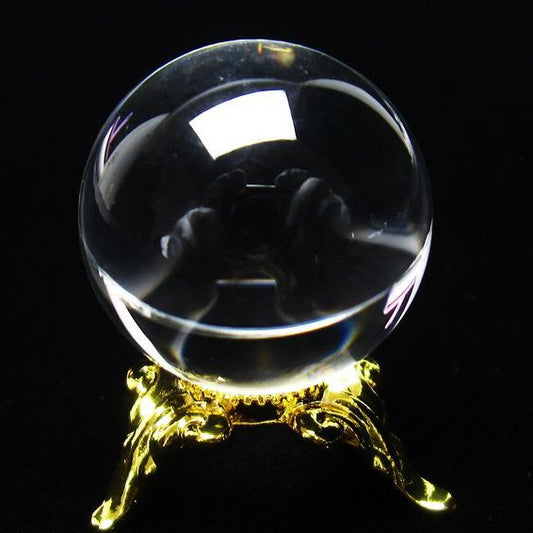 水晶 丸玉 ブラジル産 24mm 一点物 [送料無料] 141-6440