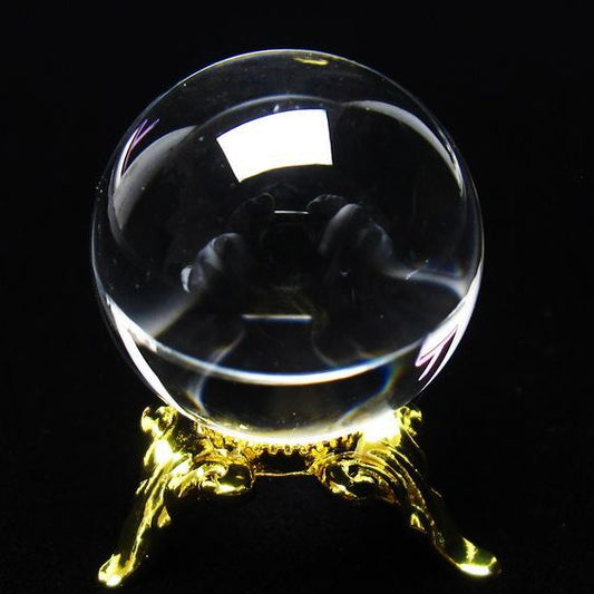 水晶 丸玉 ブラジル産 24mm 一点物 [送料無料] 141-6441