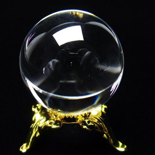 水晶 丸玉 ブラジル産 24mm 一点物 [送料無料] 141-6442