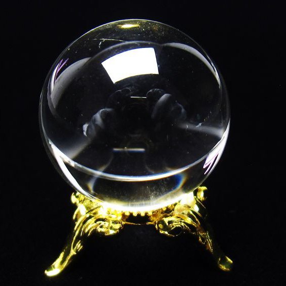 水晶 丸玉 ブラジル産 24mm 一点物 [送料無料] 141-6447