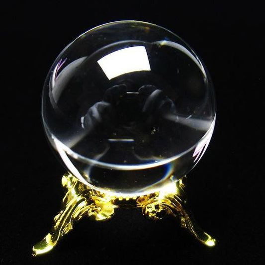 水晶 丸玉 ブラジル産 24mm 一点物 [送料無料] 141-6448