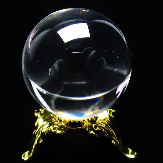 水晶 丸玉 ブラジル産 24mm 一点物 [送料無料] 141-6450