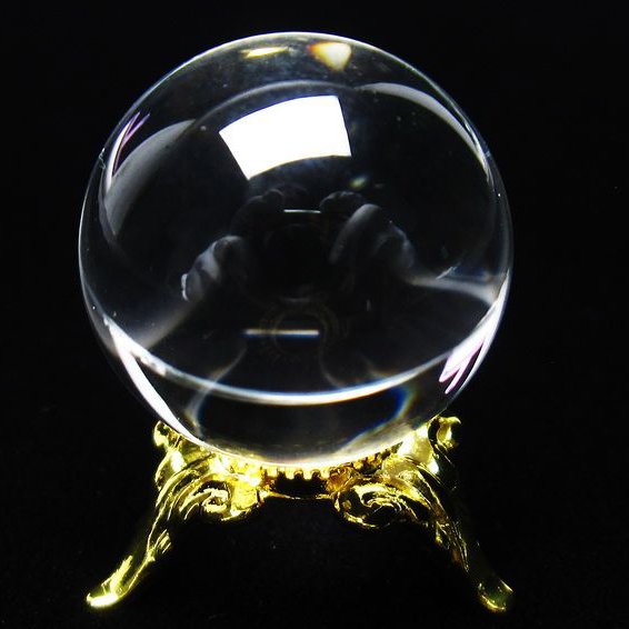 水晶 丸玉 ブラジル産 24mm 一点物 [送料無料] 141-6452