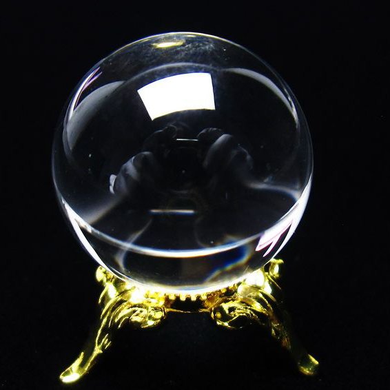 水晶 丸玉 ブラジル産 24mm 一点物 [送料無料] 141-6453