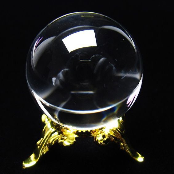 水晶 丸玉 ブラジル産 24mm 一点物 [送料無料] 141-6454