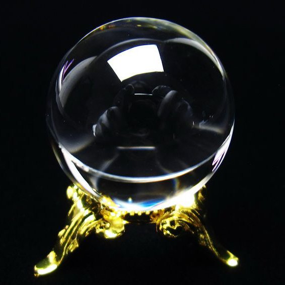 水晶 丸玉 ブラジル産 24mm 一点物 [送料無料] 141-6455