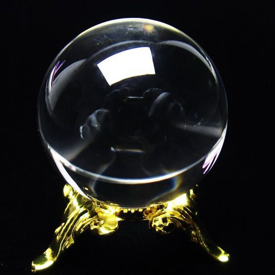 水晶 丸玉 ブラジル産 24mm 一点物 [送料無料] 141-6456