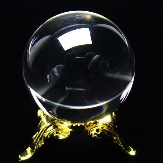 水晶 丸玉 ブラジル産 24mm 一点物 [送料無料] 141-6456