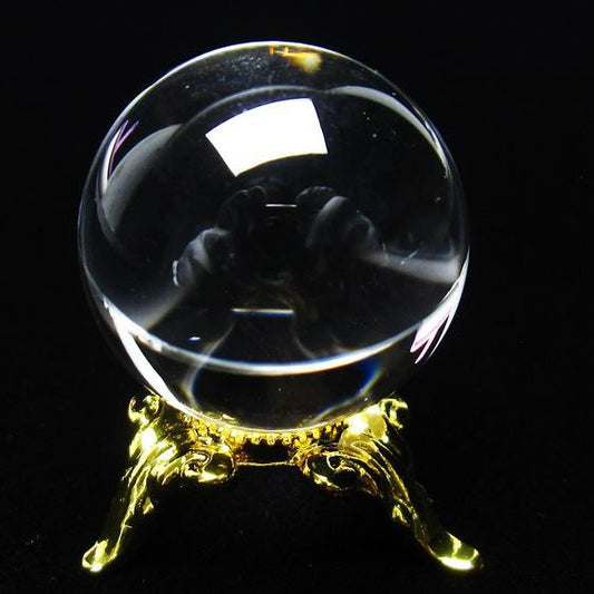 水晶 丸玉 ブラジル産 24mm 一点物 [送料無料] 141-6458