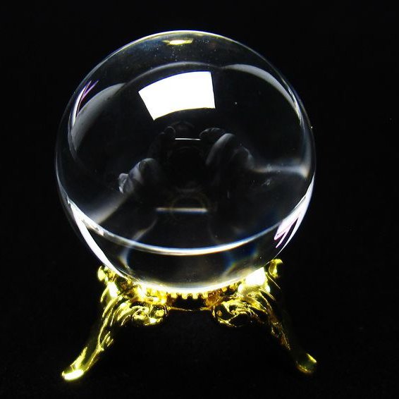 水晶 丸玉 ブラジル産 24mm 一点物 [送料無料] 141-6461
