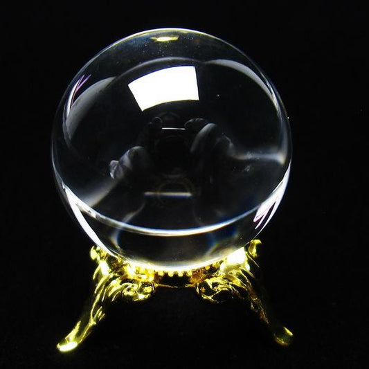 水晶 丸玉 ブラジル産 24mm 一点物 [送料無料] 141-6461